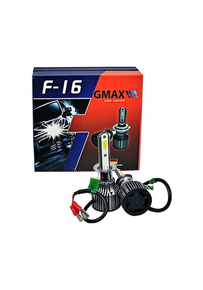 Gmax F16 Seri Mini Slim H3 Led Xenon Beyaz 12-24V 55W 8000 Lümen
