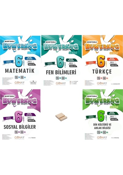 6. Sınıf Bumerang Tüm Dersler Etkinlikli Soru Bankası 5li Set + Telefon Standı