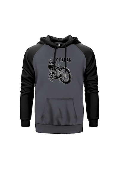 Motörhead Lemmy Kilmister Motorbike Gri Renk Reglan Kol Sweatshirt Gri