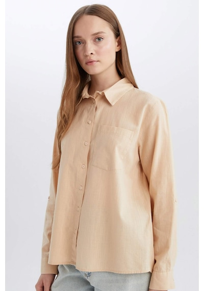 DeFacto Regular Fit Basic Düz Cepli Uzun Kollu Gömlek W7734AZ25SPBG390