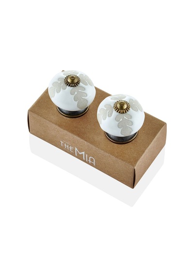 The Mia Klp0010 Seramik Çekmece Ve Dolap Kulbu 2 Li Set Ekru