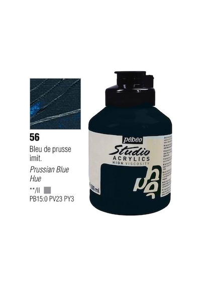 Pebeo Studio Akrilik Boya 500Ml No 56 Prussian Blue