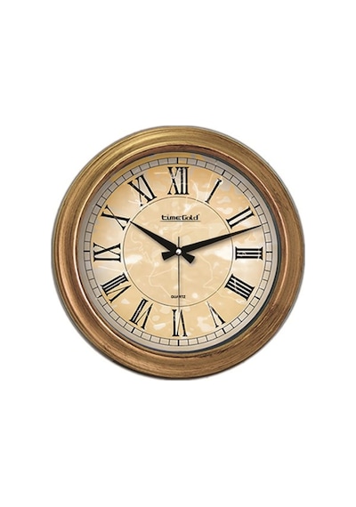 Time Gold Fiyona Duvar Saati 35 Cm Altın