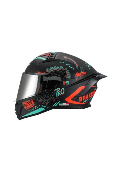 Sway SW 869 Hero Full Face Kask Siyah Sarı