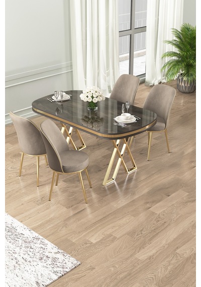 Canisa Lai Serisi 90x168 Lak Panel Antrasit İroni Masa Ve 4 Cappucino Sandalye Gold Kaplama Ayak Antrasit İroni Masa Cappucino Sandalye Gold Ayak Canisa Lai Serisi 90x168 Lak Panel Antrasit İroni Masa Ve 4 Cappucino Sandalye Gold Kaplama Ayak Antrasit İroni Masa Cappucino Sandalye Gold Ayak