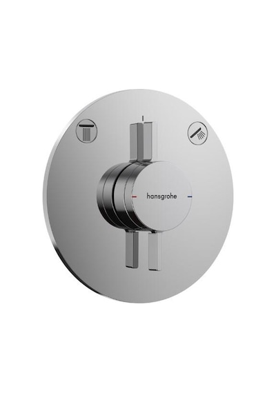 Hansgrohe Duoturn S 2 Çıkış İçin Ankastre Banyo Bataryası - 75418000 Krom