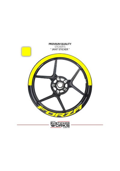 Honda Forza 250 Jant Şeridi Yarım Jant Kaplama & Forza 250 Yazı Sticker Seti 86695528
