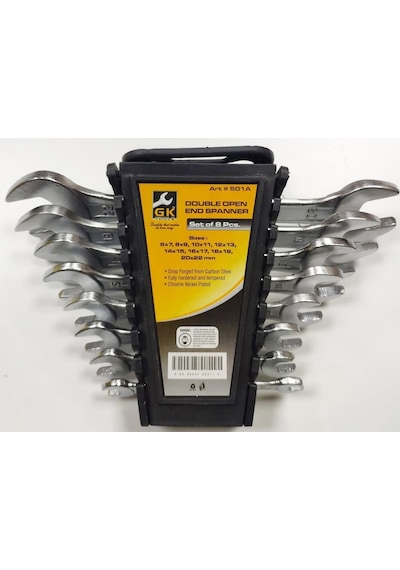 Gk Tools 8'Li 2 Ağız Anahtar Takımı Düz Anahtar 6x22 Mm