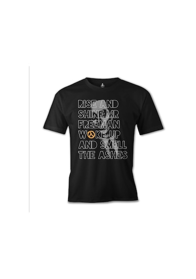 Half Life 2 - Rise And Shine Siyah Erkek Tshirt