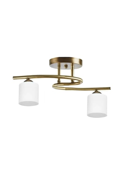S Model Modern Beyaz Boru Camlı Plafonyer Avize I