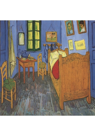 Van Gogh Eserleri Doğal Taş Bardak Altlığı 4'lü Set - Natural Stone Coasters - Taş Çok Renkli