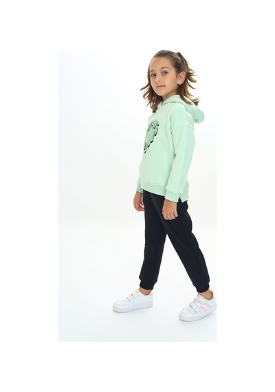 Toontoy Kids Toontoy Kız Çocuk Kapüşonlu Eşofman Takım Su Yeşili