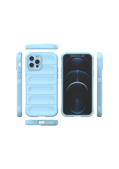 Apple iPhone Uyumlu 12 Pro Kılıf Optimum Silikon - Sky Blue Bz8683140485801