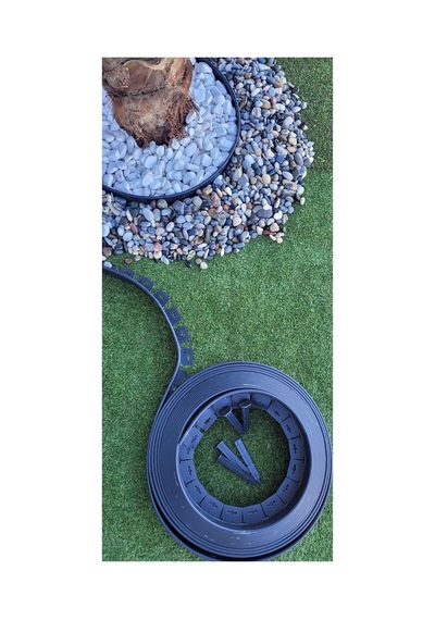Garden Moda Çim Ayırıcı 2 Metre Siyah Çim Sınırlayıcı Taş Toprak Ayıracı Çim Ayracı Çim Ayırıcı Bariyeri