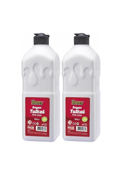 Beyaz Tutkal 850 Gr 2 Adet Brons Beyaz Mobilya Yapıştırıcısı Tutkalı 850 Gr Ahşap Tutkalı Su Bazlı Çok Amaçlı Beyaz