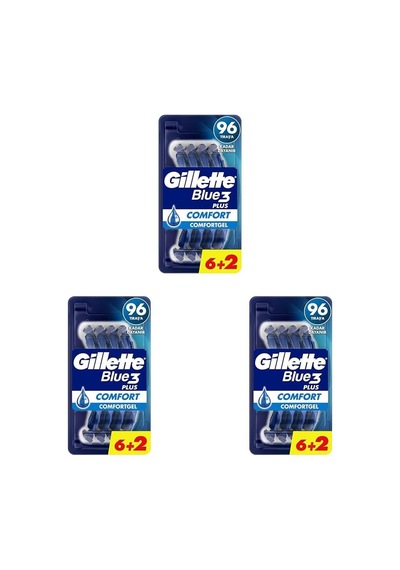 Blue3 Comfort Kullan At Erkek Tıraş Bıçağı 8 Adet 3lü Paket