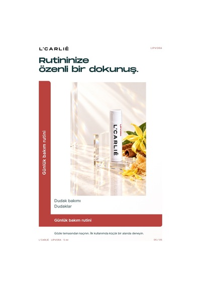 L'carlıe Lipvora Dudak Nemlendirici Balm 5 Ml