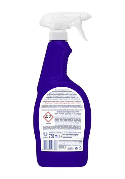 Çok Amaçlı Hijyenik Çamaşır Suyu Katkılı Temizlik Spreyi 750 Ml Diğer