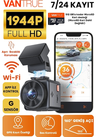Vantrue Element 1 Lite Araç İçi Kamera