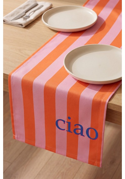 Ciao Baskılı Runner 40x140 Cm Çok Renkli