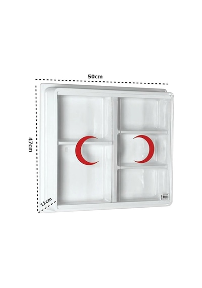 Büyük Plastik Ecza Dolabı 50cm X 47cm X11cm 157-trnt Diğer