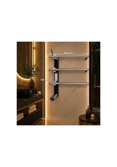 Elektrikli Havlupan 50x48xh100 Cm 60 Watt 65 C Krom