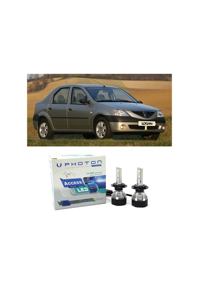 Dacia Logan Uzun + Kısa Led Xenon Kısa Far Ampulü H4 Access Yeni Seri Beyaz