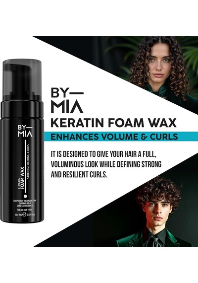 Keratin Özlü Saç Şekillendirici Köpük Wax 150ml Güçlü Ve Belirgin Dalgalı Saçlar Elde Edin Tüm Saç Tipleri İçin Uygun