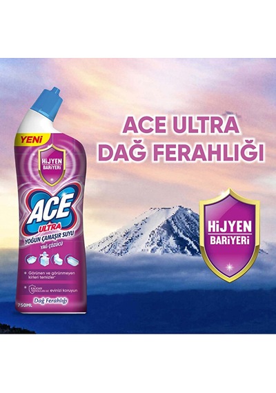 Ace Ultra Yoğun Kıvamlı Çamaşır Suyu Dağ Tazeliği 810g X6 Diğer