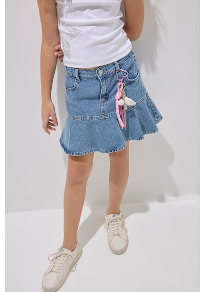 Defacto Mavi Mini Jean Etek Kız Çocuk H8885a826aunm28 Mavi-nm28