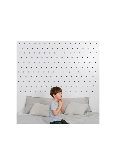 2,5cm Ebadında 240 Adet Yuvarlak - Puantiye Sticker Lacivert