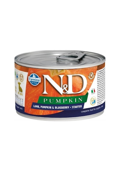 N&D Starter Tahılsız Kuzu Etli Bal Kabaklı & Yaban Mersinli Konserve Yavru Köpek Maması 140 G