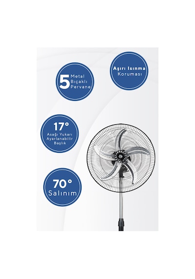 Kumtel KTF-310 18" 3in1 Sanayi Tipi Vantilatör
