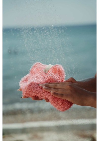 Extra Esnek Pembe Banyo Lifi Tüm Cilt Tiplerine Uygun Duş Lifi - Unisex 30x40 Cm
