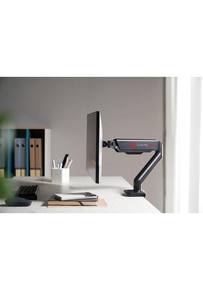 Go-5336 Tek Monitör Kolu, Gaz Yayı Destekli Ayarlanabilir Stand, 43 İla 81 Cm Ekranlara Uygun, 9 Kg Yük Kapasitesi, Kablo Yönetimi - Siyah