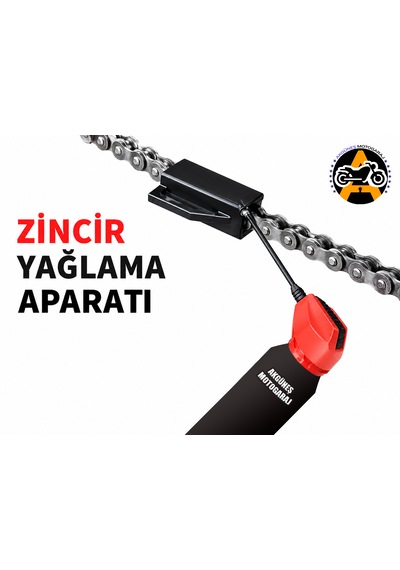 Motosiklet Zincir Yağlama Aparatı Evrensel Uyumlu, Tüm Zincirlere Uygun Zincir Yağlama Aleti Siyah Abs Standart