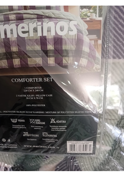 Comforter Çift Kişilik Yorgan Set / 220x240 / Çeyiz / Yorgan /set Koyu Yeşil