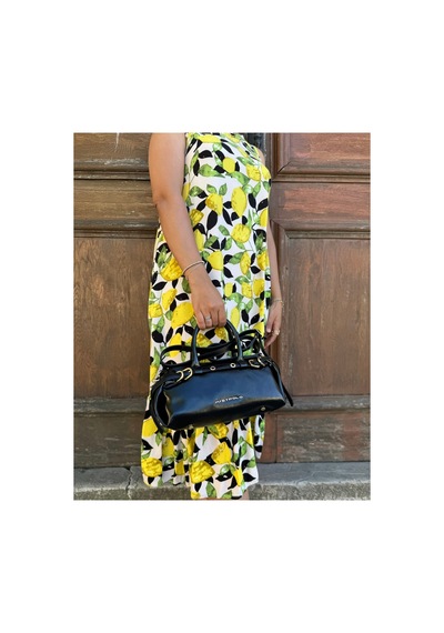 Just Polo Kadın Gold Detaylı Silindir Tasarım El Ve Omuz Çantası Shoulder Bag Ebat : 27 X 13 Cm Siyah