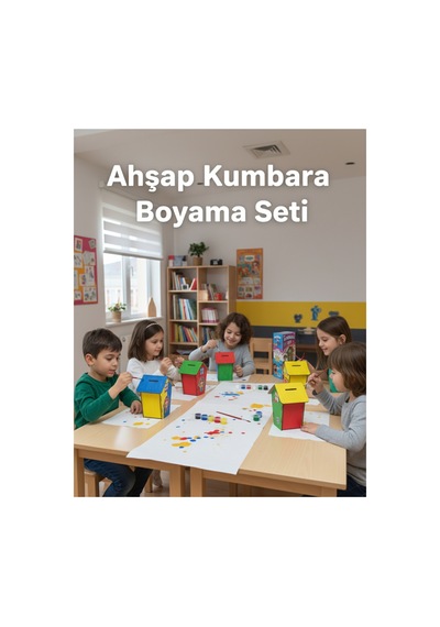 Ahşap Kumbara Boyama Seti