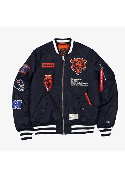 Alpha Industries X New Era Chicago Bears Ma-1 Bomber Erkek Lacivert Mont 60684084 Lacivert