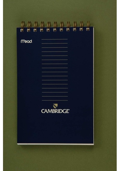 Mead Cambridge Kareli Bloknot Tel Spiralli A4, 70 Yaprak, Sarı