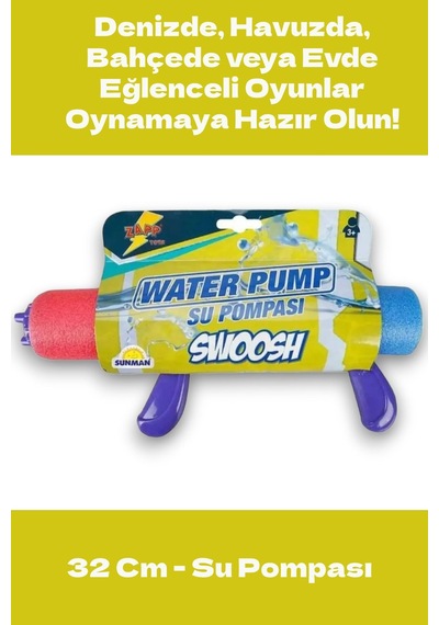 Pompalı Büyük Boy Su Tabancası 32 Cm