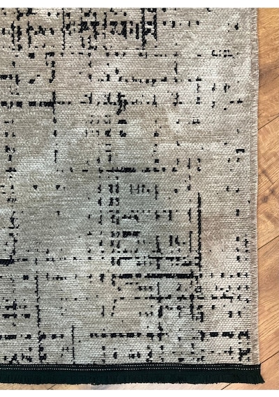 Saraz Halı Şönil Dokuma Kayma Yapmaz Makinede Yıkanabilir Leke Tutmaz Kesme Bohem Kilim Vizon 2 Vizon