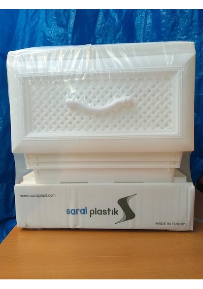 Plastik Delikli Beyaz Komidin Çekmeceli Sebzelik