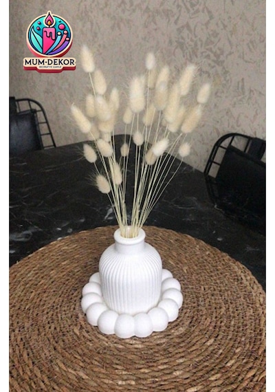 Bernami Mumluk Şamdanpinterest Bubble Tabak Ve Pampas Vazo Dekoratif Set Diğer