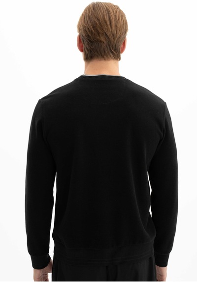 AR-MA Arma Erkek Basic Regular Fit Selanik Kumaş Bisiklet Yaka Sweatshirt Kazak 001