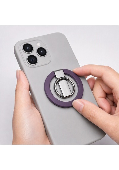 Zore Paris M1 Magnetik Ring Stand Telefon Tutucu Derin Mor