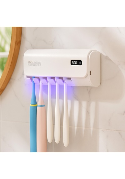 Mioji Mio Uv5f Pro 2600mah Şarj Edilebilir Uv Sterilizatörü Diş Fırçası Tutucusu Beyaz Beyaz