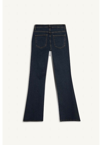 Defacto Mia Flare Fit Normal Bel Uzun Jean Yıkamalı Pantolon F5536ax26spnm34 Mavi-nm34