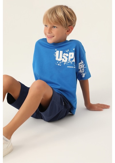 U.S. Polo Assn. Lisanslı Authentic Cobalt Erkek Çocuk Bermuda Takım 5274-43256 Cobalt